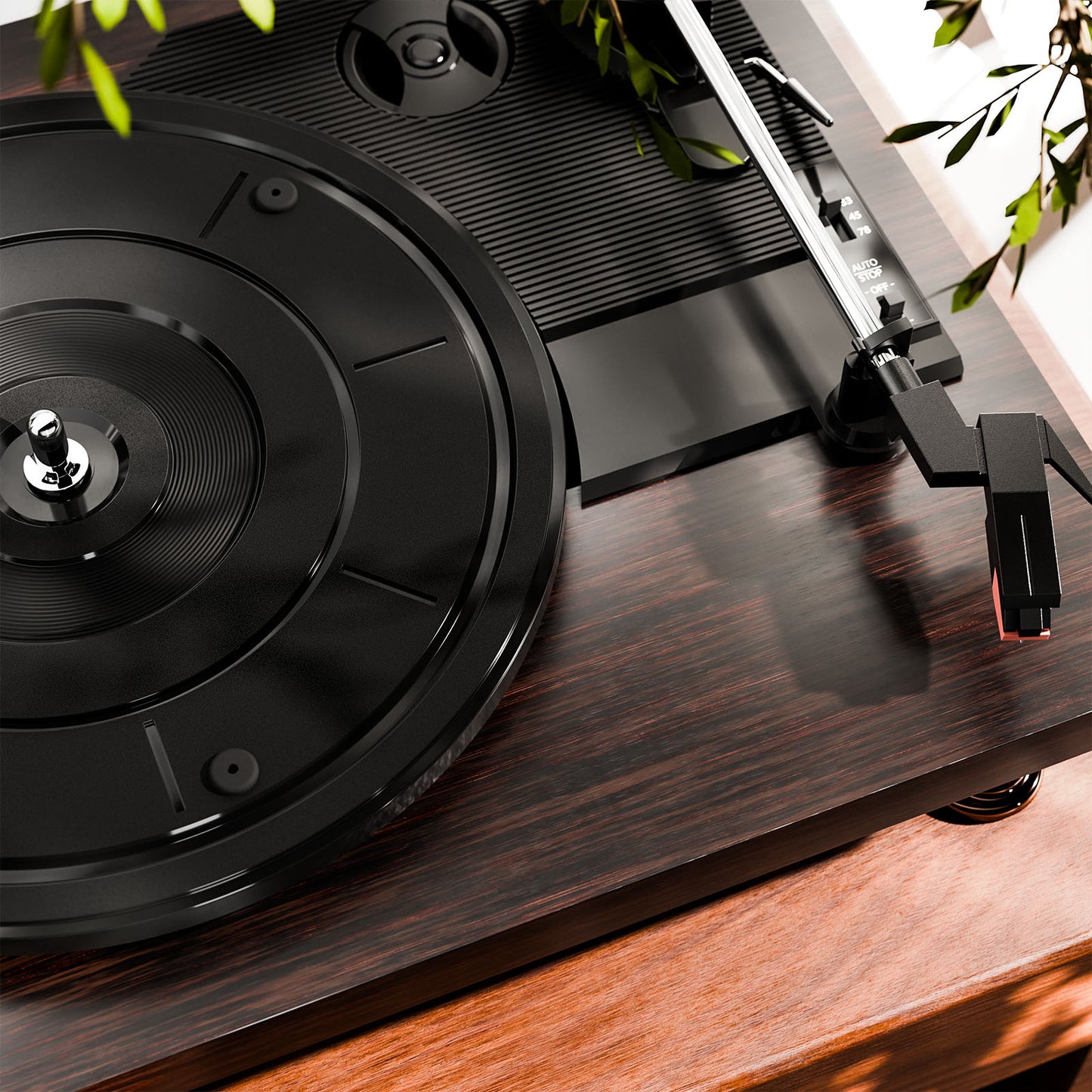 Vinyl Turntable with Built-in Speakers and Bluetooth Gift for Music Lover