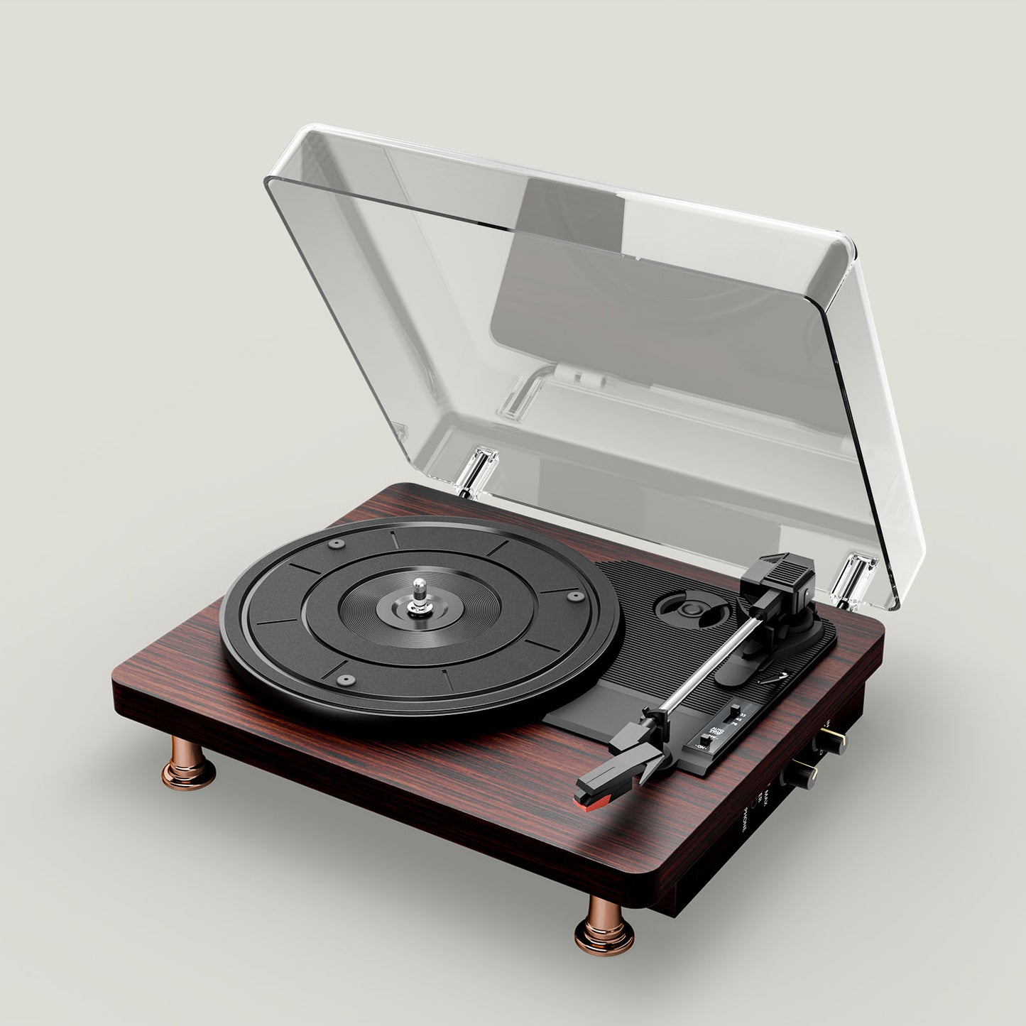 Vinyl Turntable with Built-in Speakers and Bluetooth Gift for Music Lover
