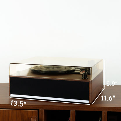 Vinyl Record Player Built-in Speakers Bluetooth Turntable with Light