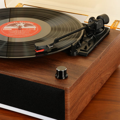 Vinyl Record Player Built-in Speakers Bluetooth Turntable with Light