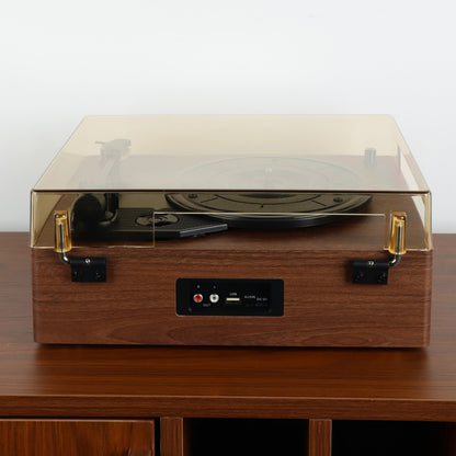 Vinyl Record Player Built-in Speakers Bluetooth Turntable with Light