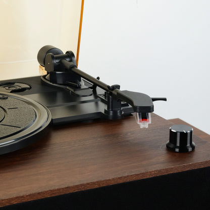 Vinyl Record Player Built-in Speakers Bluetooth Turntable with Light
