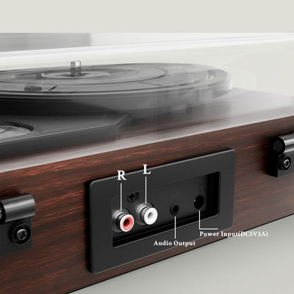 Vinyl Turntable with Built-in Speakers and Bluetooth Gift for Music Lover